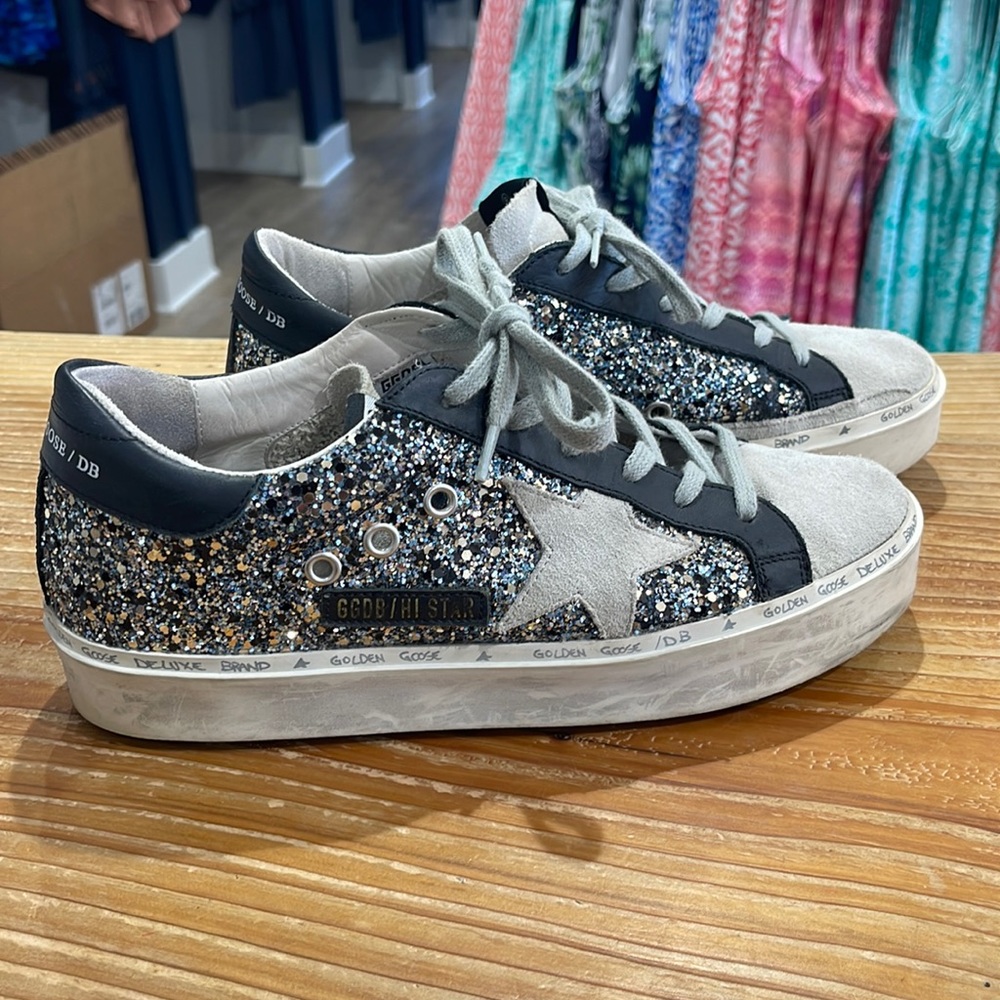 Golden Goose Hi Star Glitter Low-Top Sneakers